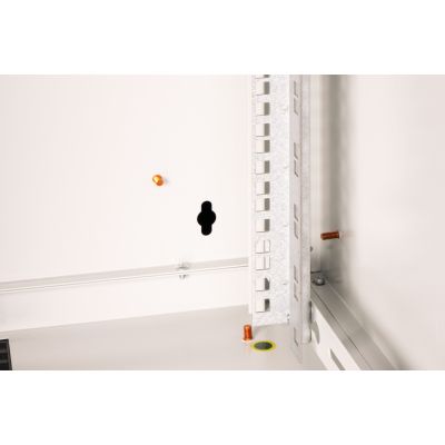 34. Unique 19" 12U 600x600 wall-mounted network cabinet, glass door, gray, undivided, assembled, 100kg
