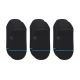 Stance Icon No Show 3 Pack Sneaker Socks Black 3 Pairs