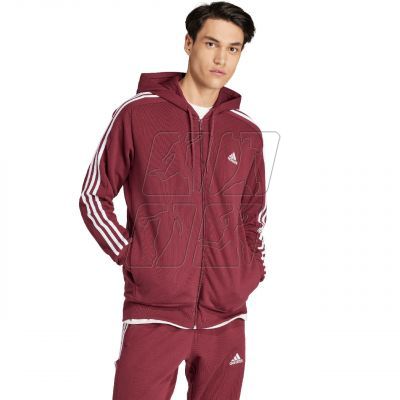 3. adidas Essentials French Terry 3-Stripes Full-Zip Hoodie M IS1365