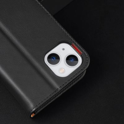 21. Dux Ducis Hivo Leather Flip Cover Genuine Leather Wallet for Cards and Documents iPhone 14 Plus Black