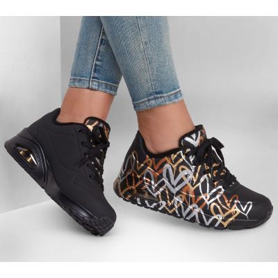 8. Skechers Uno Metallic Love W 155523/BKGD shoes