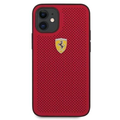 3. Ferrari FESPEHCP12SRE iPhone 12 mini 5.4" red/red hardcase On Track Perforated
