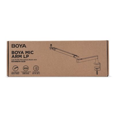 13. BOYA MIC ARM LP Low Profile Microphone Arm with Clamp - Black