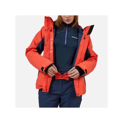 7. Women's ROSSIGNOL W VELIKA INSULATED JKT ski jacket, orange