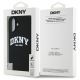 8. DKNY Silicone White Printed Logo MagSafe iPhone 16 Case - Black