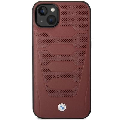 3. Case BMW BMHCP14S22RPSR iPhone 14 6.1" burgundy/burgundy Leather Seats Pattern