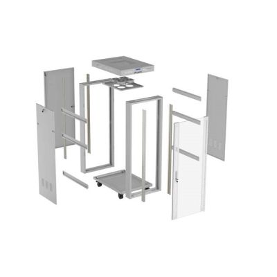 13. LANBERG FLOOR RACK CABINET 19" 32U 600X800 GRAY GLASS DOOR LCD (FLAT PACK) V2