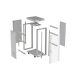 13. LANBERG FLOOR RACK CABINET 19" 32U 600X800 GRAY GLASS DOOR LCD (FLAT PACK) V2