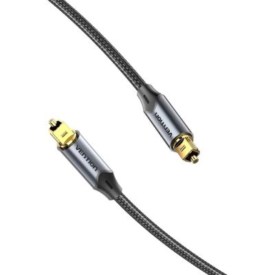 2. Vention Braided Optical Audio Cable with Aluminum Connector, 10m, Black