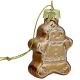 5. GLASS CHRISTMAS ORNAMENTS IN COOKIE-CUTTER SHAPES, GINGERBREAD, 12 PCS, BROWN MICA