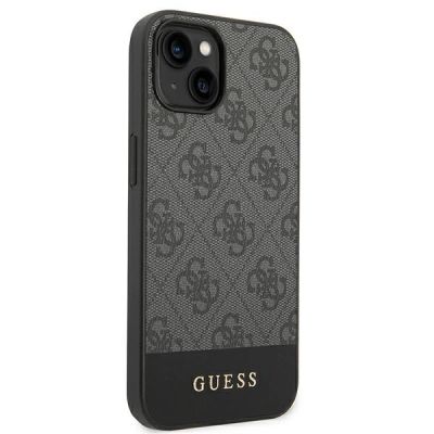 4. Guess 4G Stripe Collection Case for iPhone 14 / 15 Plus - Gray