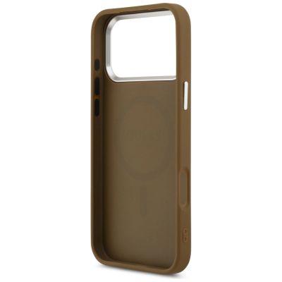 7. Guess Triangle Logo MagSafe case for iPhone 17 Pro - brown
