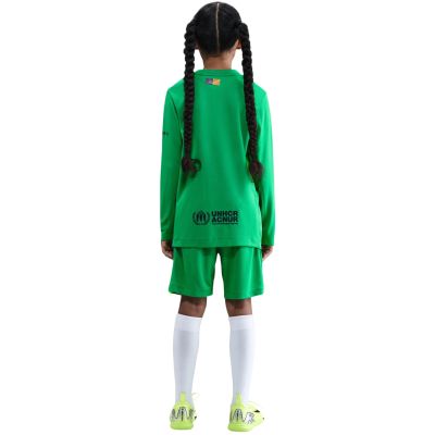 5. Nike FC Barcelona 2025/26 Stadium Goalkeeper Kids' Shorts Green HQ0475 310