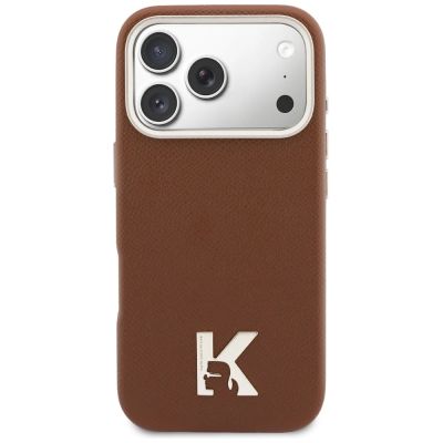 3. Karl Lagerfeld Karl Head Logo MagSafe Case for iPhone 17 Pro Max - Brown