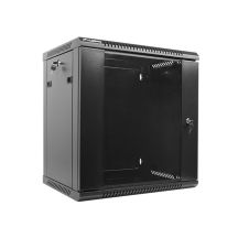 Lanberg WF01-6412-10B rack cabinet (12U; 635mm / 600mm / 450mm; wall-mounted; Glass; 19''; black)