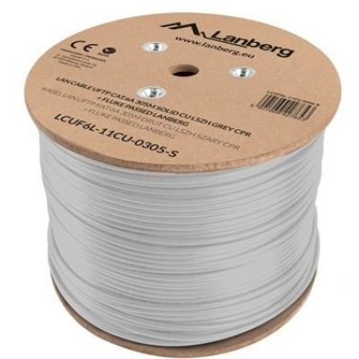 7. LANBERG UFTP CABLE CAT 6A 305M CU LSZH WIRE GRAY CPR+FLUKE PASSED