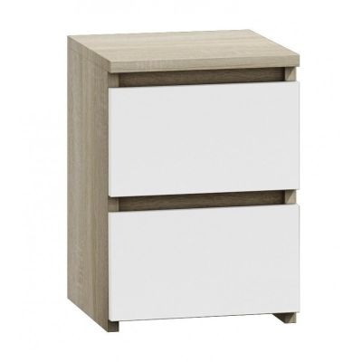 3. M2 MALWA BEDSIDE TABLE 2 DRAWERS SONOMA MIX
