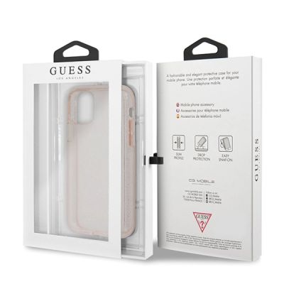 7. Guess GUHCN58PCGLPI iPhone 11 Pro pink/pink hard case Glitter