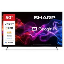 QLED TV 50" SHARP 50HP5265E Smart TV Google TV UHD Black
