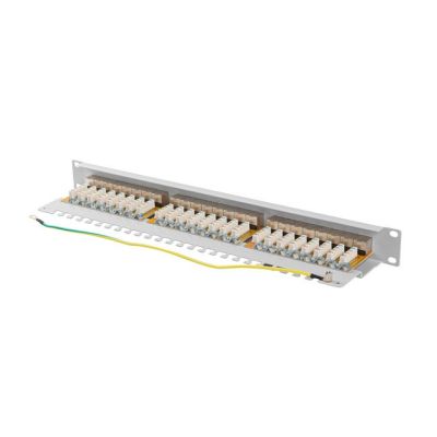 18. LANBERG PATCH PANEL 24 PORT 1U 19" CAT.6A FTP GRAY PPSA-1024-S