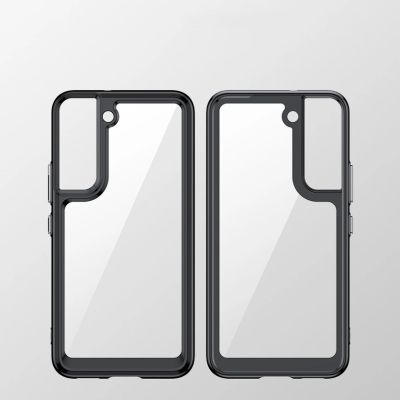 2. Outer Space Case Cover for Samsung Galaxy S22 + (S22 Plus) Hard Cover with Gel Frame Red