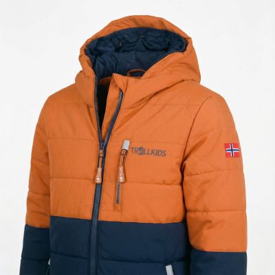 5. Trollkids Kids Hemsedal Snow Jacket XT winter waterproof orange (513-176)