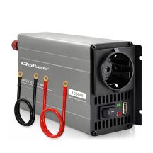 Qoltec MS Wave Voltage Converter | 12V to 230V | 500/1000W | USB | Compatible with LiFePO4 GEL AGM