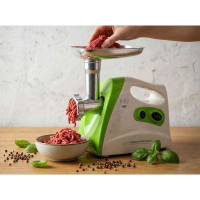 8. Esperanza Meatball EKM012G meat grinder (600W; white, green)