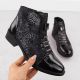 3. Women's black worker boots with socks Sabatina