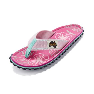 5. Gumbies Women's Flip-Flops ISLANDER FLIP-FLOP BLUSH HIBISCUS
