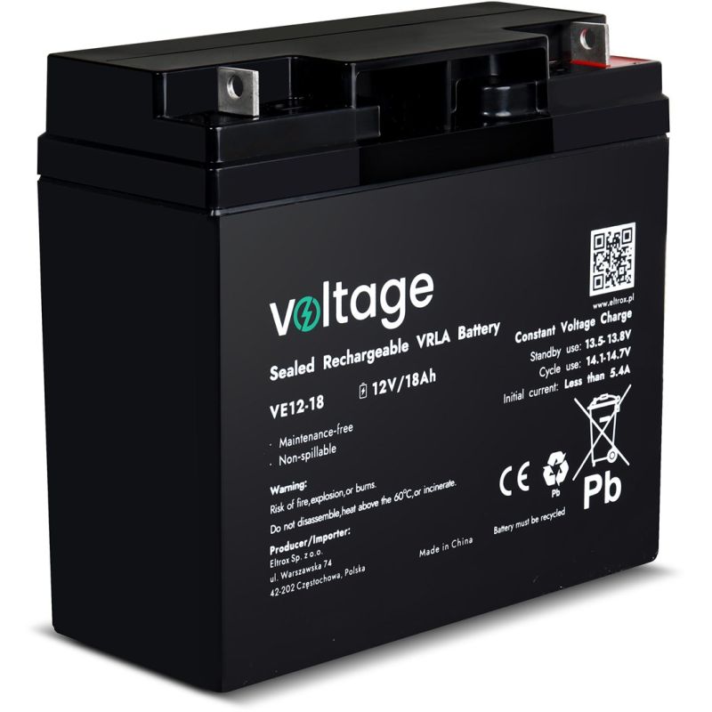 AGM Voltage 12V 18Ah VE12-18 battery