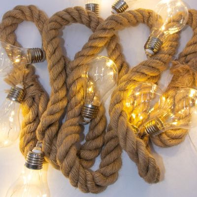 7. ROPE LIGHT 30LED 280 CM WARM WHITE JUTE