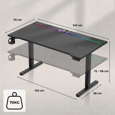 8. Huzaro Hero 8.7 RGB Gaming Desk