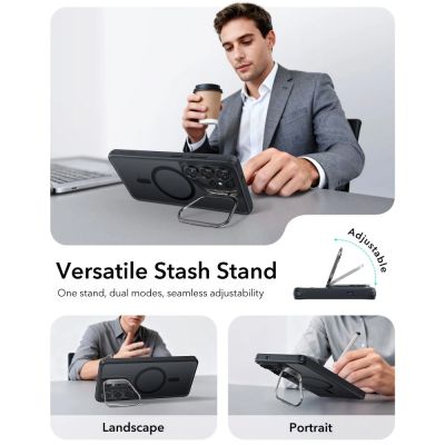 3. ESR Classic Hybrid Kickstand MagSafe Case for Samsung Galaxy S26 Ultra - Black