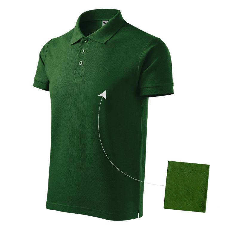 Malfini Cotton M MLI-21206 bottle green polo shirt