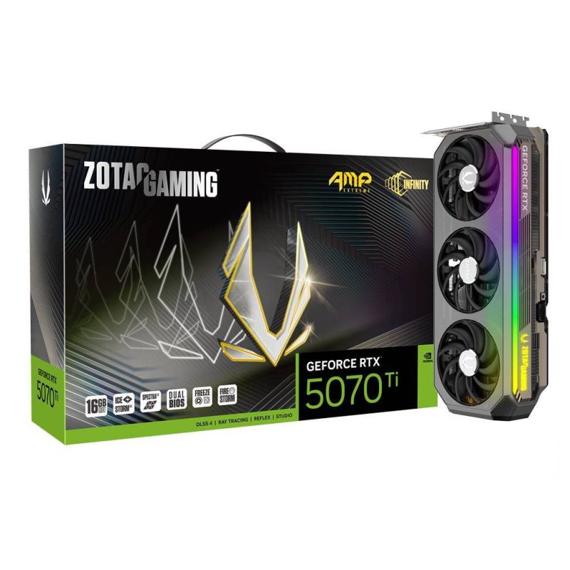 8. ZOTAC GAMING GeForce RTX 5070 Ti 16GB AMP Extreme INFINITY Graphics Card
