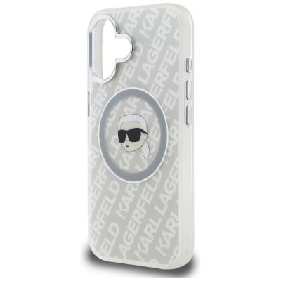 6. Karl Lagerfeld IML Karl Head Logo MagSafe Case for iPhone 16 - Gray
