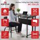 3. MACLEAN FOLDABLE DESK / TABLE MACLEAN, BLACK, MOBILE 100X73CM, MAX. 50KG, ANGLED, L-SHAPED, MC-126 L/B MC-126 L/B