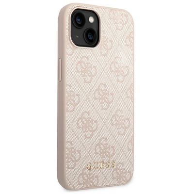 4. Guess GUHCP14MG4GFPI iPhone 14 Plus 6,7" różowy/pink hard case 4G Metal Gold Logo
