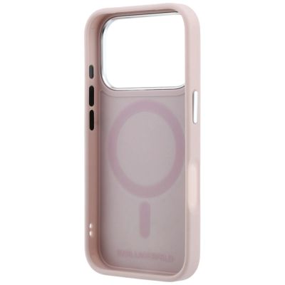 7. Karl Lagerfeld with Ring Stand 360 Choupette Head Pin MagSafe Case for iPhone 18 Pro Max / 17 Pro Max – Pink