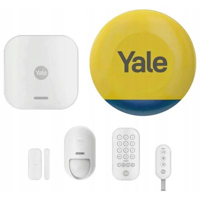 Yale Smart Alarm Starter Kit 6 Pieces - Control Unit, Siren, Keypad, Remote Control, Motion Sensor, Window/Door Sensor