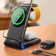 4. Joyroom JR-W15 Wireless Charger 3 in 1 Charging Station with MagSafe - Black