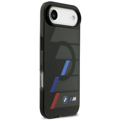 4. BMW M IML Metal Buttons Tricolor Lines MagSafe Case for iPhone Air - Black