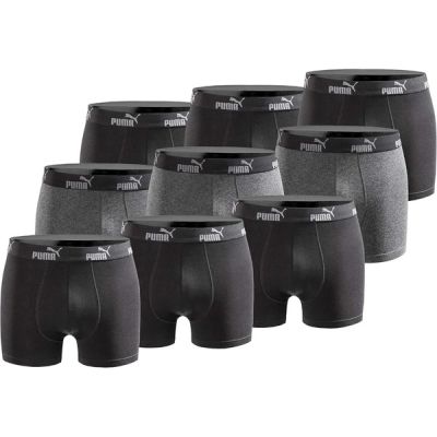Puma Men's Boxer Briefs 9-Pack Black Gray Comfortable Cotton