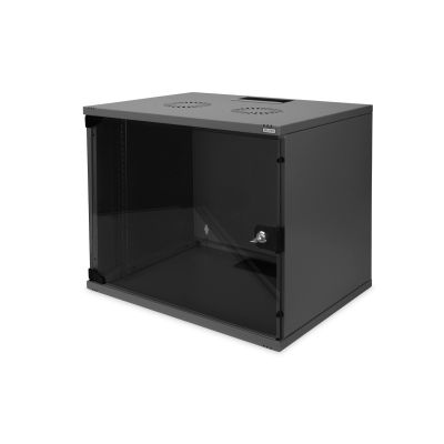 2. Digitus 19" 9U wall-mounted network cabinet, 540x400, glass door, gray, undivided, unassembled, 60kg