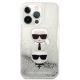 3. Karl Lagerfeld Liquid Glitter Karl&Choupette Head case for iPhone 13 Pro / iPhone 13 - silver