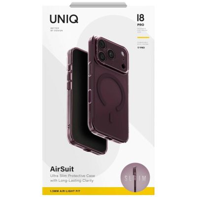 6. Uniq Airsuit Magclick Charging case for iPhone 18 Pro / 17 Pro - burgundy