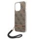 5. Guess GUOHCP14LH4STW iPhone 14 Pro 6.1 "brown / brown hardcase 4G Print Strap