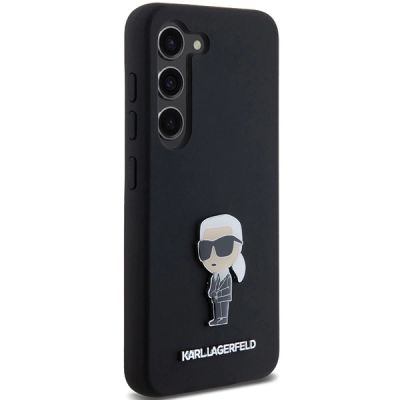 4. Karl Lagerfeld Silicone Ikonik Metal Pin case for Samsung Galaxy S24+ - black