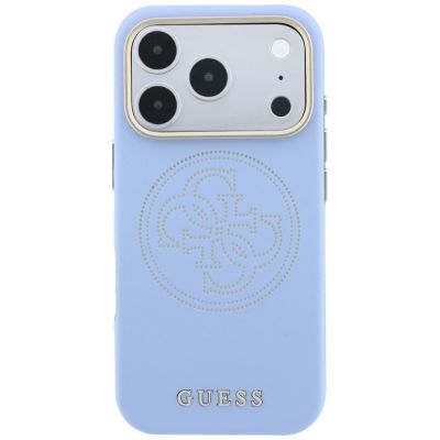 3. Guess Perforated 4G Gold Logo Magsafe Case for iPhone 18 Pro Max / 17 Pro Max - Light Blue